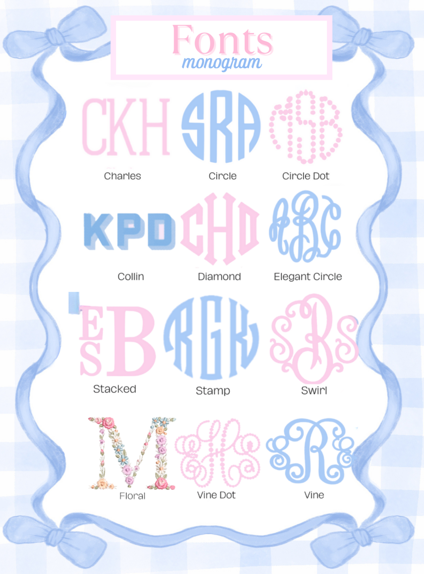 Fonts & Monograms