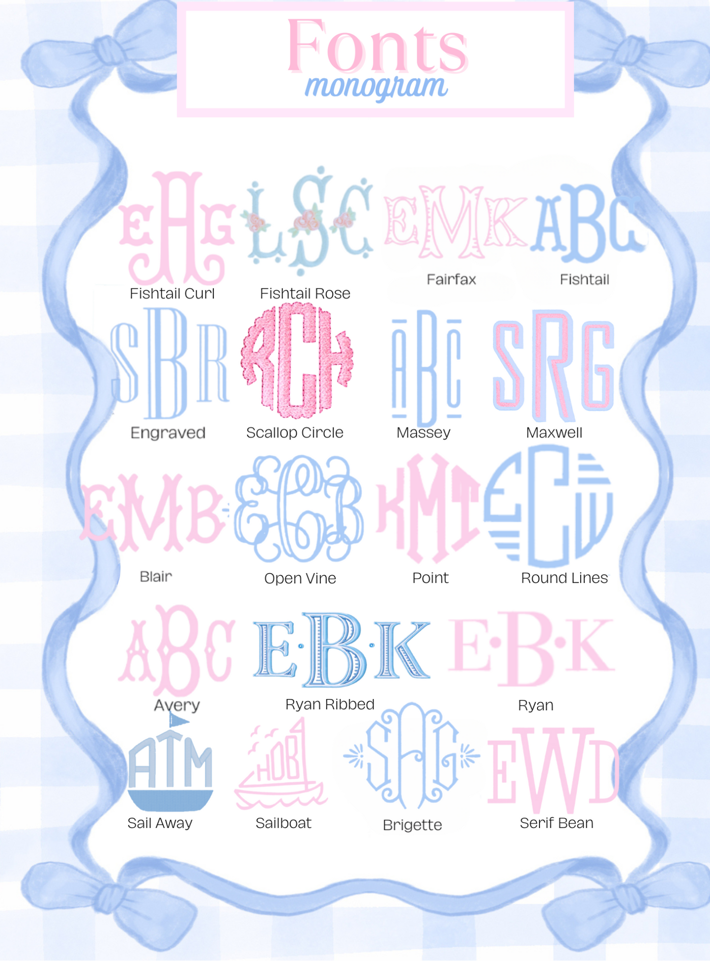 Fonts & Monograms