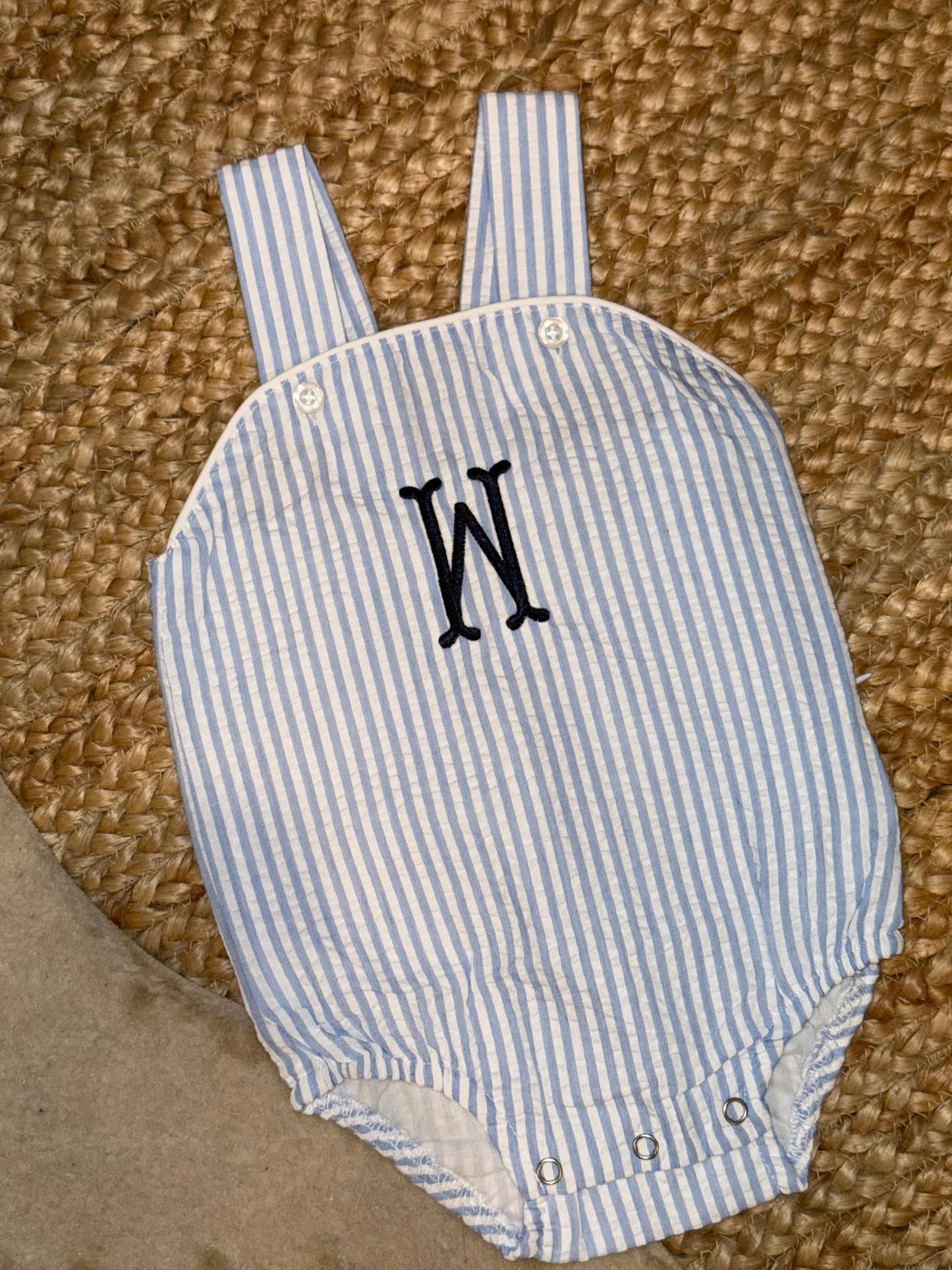 Unisex Seersucker Sunsuit