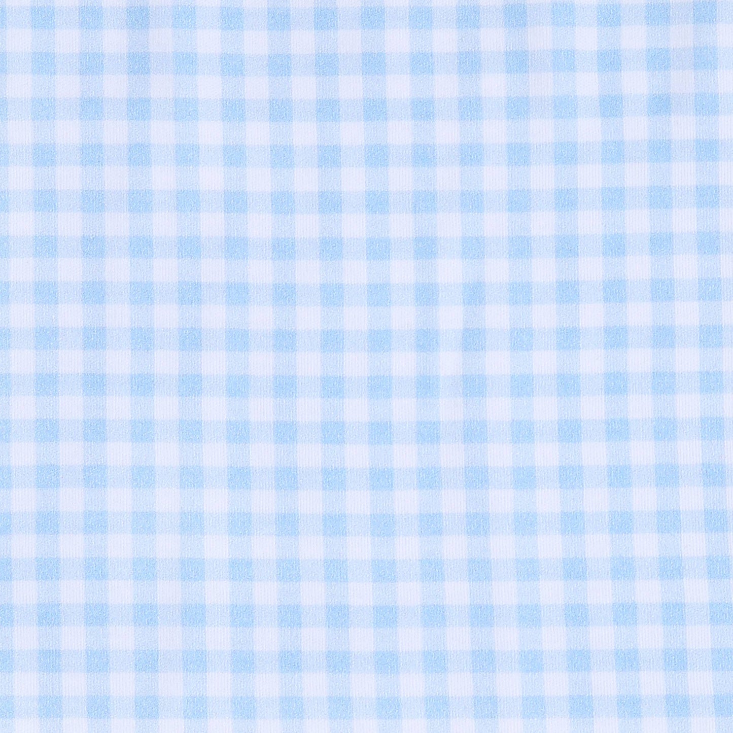 Mini Checks Zipper Footie - Blue
