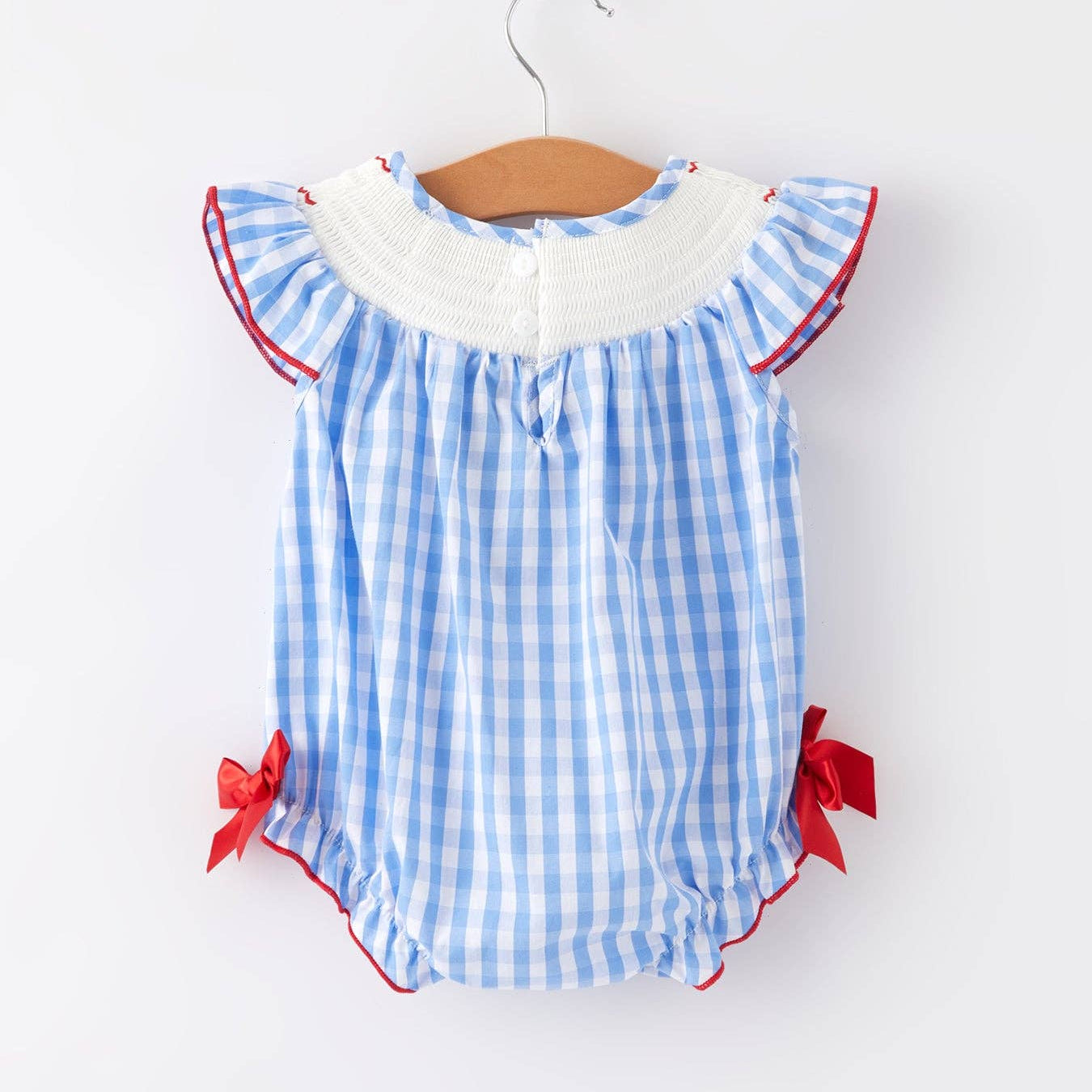 Patriotic Smocking Girls Romper