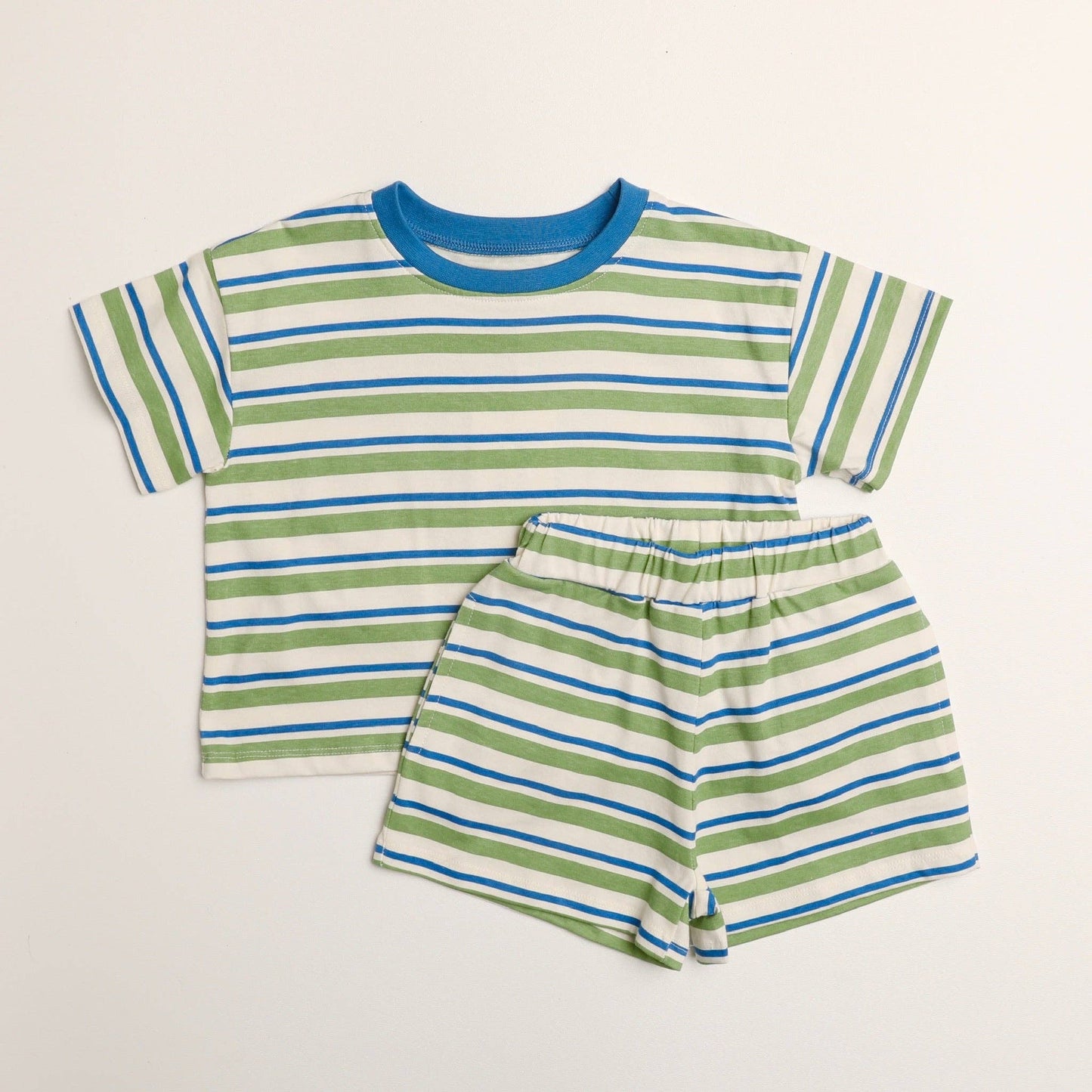 Toby Set in Blue Green Stripe