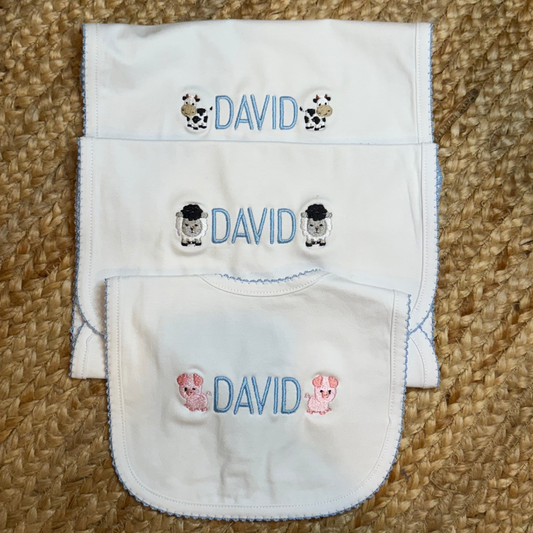 Baby Bib - Lace Trim