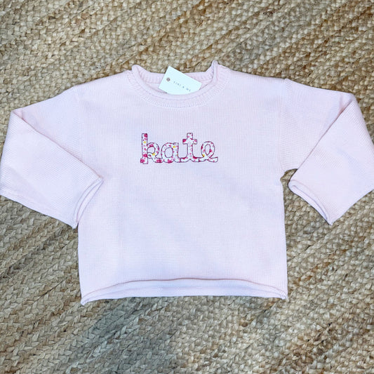 Unisex Roll Neck Sweater - Light Pink