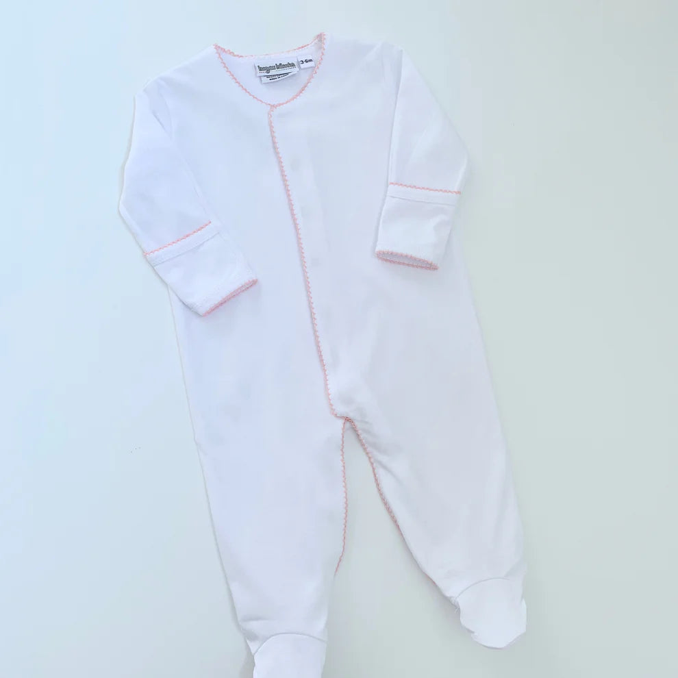 Footie & Hat Set w/ Picot Trim